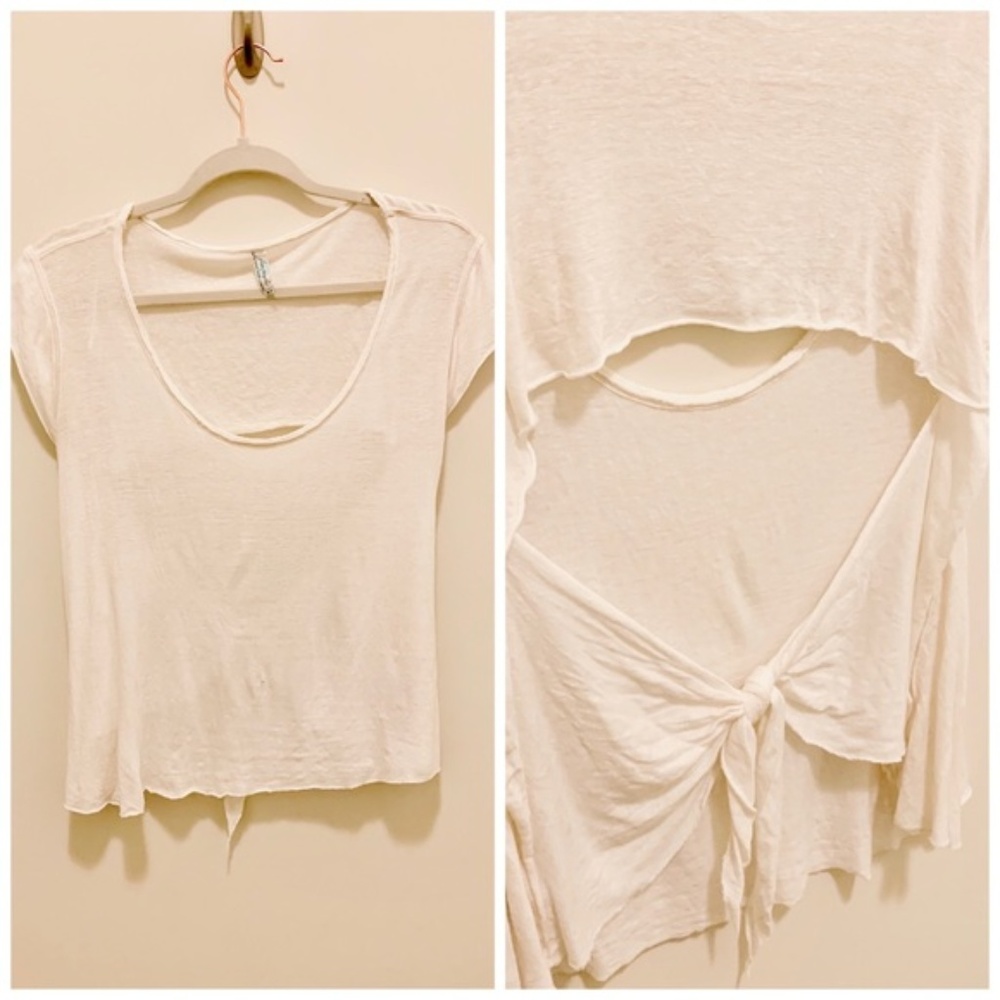 FREE PEOPLE Comfy Tee With Adorable Open Back